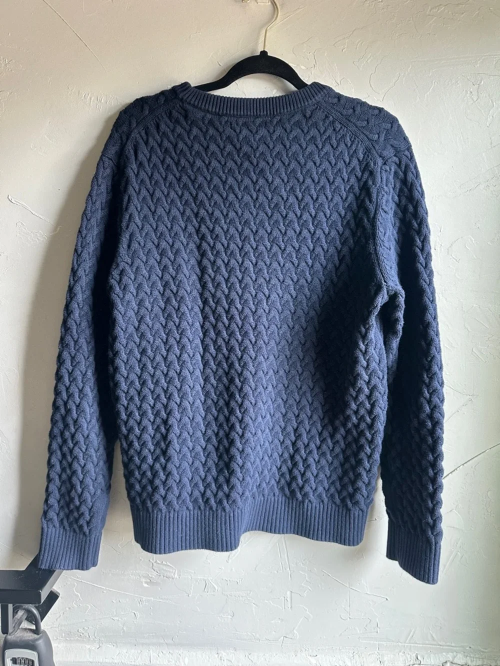 Banana Republic Cable‎ Knit Sweater Organic Cotton Minimalist Scandi Normcore L
